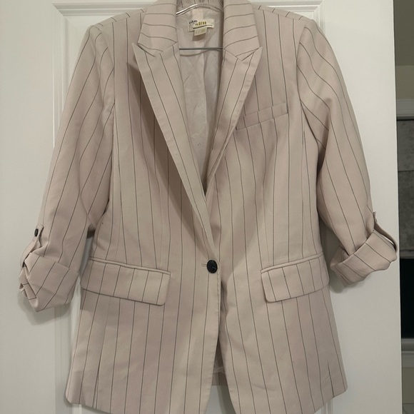 Anthropologie Maeve stripped Rolled Cuff Blazer - Picture 6 of 6